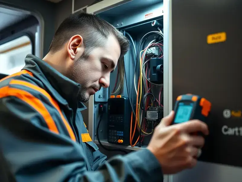 電気系統診断の様子